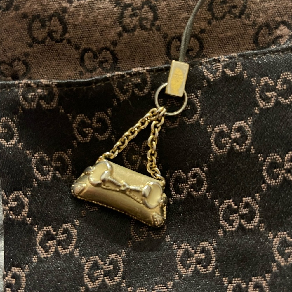 Authentic Gucci Phone Strap Bag Motif- Gold